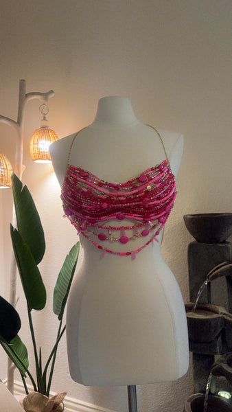 Pink Beaded Top