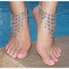 Demi Silver Barefoot Sandals