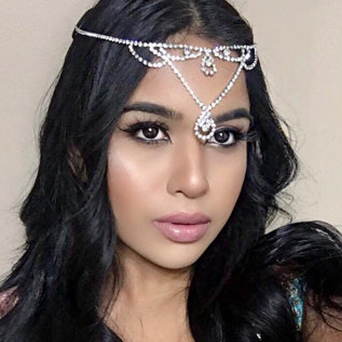 Illiana Rhinestone Tiara Gem Head Band Glamorous Bridal Wedding Bride Prom Head Piece Grecian