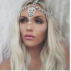 Trinity Silver Gold Rhinestone Jeweled Head piece Bridal Wedding Boho Grecian Goddess