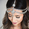 Persian Silver Gold Rhinestone Wedding Bridal Prom Head piece Jewelry Bohemian