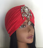 Great Gatsby Black White Purple Red Jeweled Turban Glamour Boho Bohemian Gem Diamond Luxurious