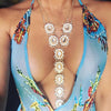 Gold Rhinestone Crystal Diamond Body Chain Body Jewelry