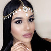 Lily Gold Rhinestone Matha Patti Wedding Bridal Goddess Bohemian Boho Grecian Head Chain Hair Jewelry Piece Bollywood Wedding Gold Crystal Rhinestone