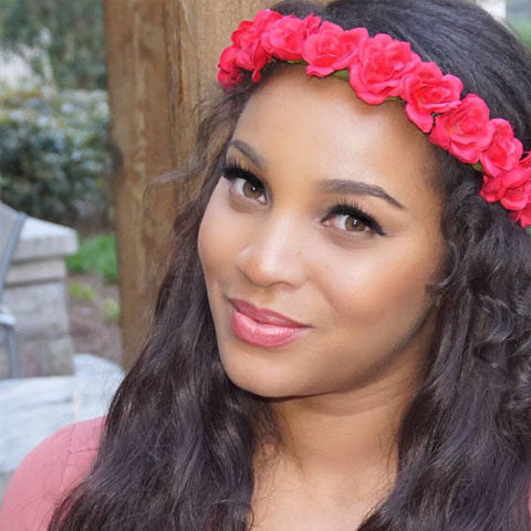 Raspberry Pink Rose Flower Crown Dark Pink Floral Halo