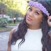 PURPLE Flower Crown Floral Halo Easter Boho Bohemian Beach Wedding