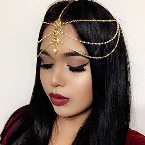 Rhinestone Drop Matha Patti Head Jewelry