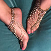 Pearl Pink Rhinestone Barefoot Sandals