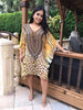 Jeweled Cheetah Gold Kaftan Kimono