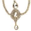 Svana Gold Clear Glass Diamond Pearl Matha Patti