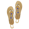 Gold Blue Foot Sandal Wedding Beach Jewelry