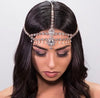 Rhinstone Wedding Hair Jewelry Goddess head piece Grecian Bride Bridal Boho Head Piece