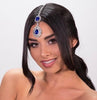 Candy Blue Rhinestone Maang Tikka Forehead Jewelry