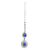 Candy Blue Rhinestone Maang Tikka Forehead Jewelry