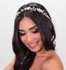 White Pearl Bud Wedding Headband Hair Vine