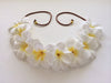 White Hawaiian Plumeria Flower Crown Bohemian Beach