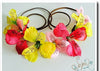 Yellow PInk Tropical Hawaiian Flowers Floral Crown Floral Crown Beach Vacation Boho Bohemian Summer