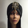 Great Gatsby Black White Purple Red Jeweled Turban Glamour Boho Bohemian Gem Diamond Luxurious