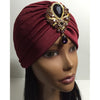 Burgundy Maroon Purple Gem Turban Glam Turbanista Turban chic great gatsby