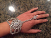 Silver Diamante Hand Jewelry Hand Panja Hand Chain Bollywood Bohemian Grecian