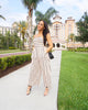 Creme Black Striped Jumpsuit