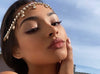 Venus Gold Goddess Drop Jeweled Head Chain Head Piece Hair Jewelry Grecian Bollywood Wedding