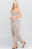 Creme Black Striped Jumpsuit