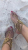 Gaia Gold Jeweled Barefoot Beach Sandals